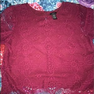 Maroon crochet top